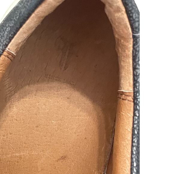 Frye Leather Sneakers Textured Lace Up Low Top Size 10 - Picture 8 of 10